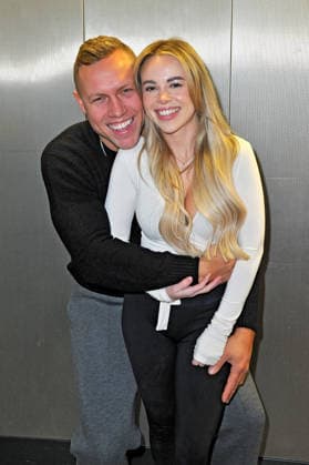 RTL Dschungelcamp 2026 Patrick Romer and Annelie Henze on the occasion of the departure of the candidates of the RTL program Ich bin ein Star holt mich hier raus to the Jungle Camp 2026 in Australia on 17 01 2026 at Frankfurt Main Airport 20260117MWI101414
