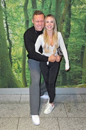 RTL Dschungelcamp 2026 Patrick Romer and Annelie Henze on the occasion of the departure of the candidates of the RTL program Ich bin ein Star holt mich hier raus to the Jungle Camp 2026 in Australia on 17 01 2026 at Frankfurt Main Airport 20260117MWI101475