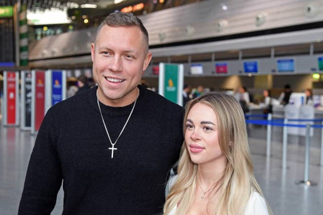 Patrick Romer with girlfriend Annelie Henze Departure of the candidates of the RTL TV show ICH BIN EIN STAR, HOLT MICH HIER RAUS at Frankfurt Airport in Frankfurt am Main on 17 01 2026