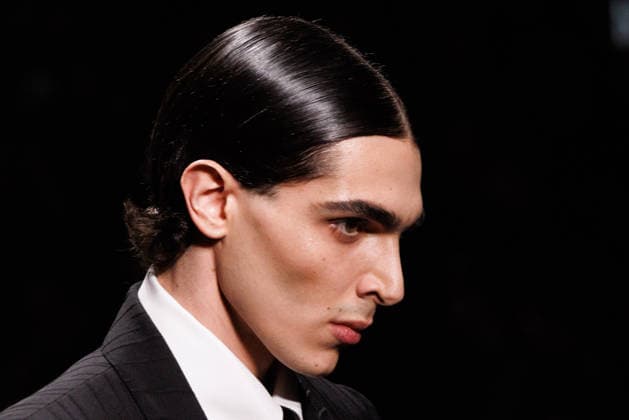 News - Dolce & Gabbana - Runway - Milan Fashion Week - Menswear Fall Winter 2026-2027 A model (detail) walks the runway during the Dolce &amp; Gabbana Fall Winter 2026 2027 menswear show at Milan Men s Fashion Week, on January 17, 2026, in Milan, Italy. Photo by Cinzia Camela. Milan Metropol Italy Copyright: xCinziaxCamelax xLiveMediax LPN_2242063