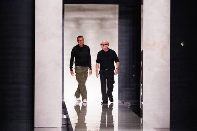 News - Dolce & Gabbana - Runway - Milan Fashion Week - Menswear Fall Winter 2026-2027 Stefano Gabbana and Domenico Dolce acknowledge the audience s applause during the Dolce &amp; Gabbana Men s Fall Winter 2026 2027 fashion show at Milan Fashion Week, January 17, 2026, in Milan, Italy. Photo: Cinzia Camela. Milan Metropol Italy Copyright: xCinziaxCamelax xLiveMediax LPN_2242140