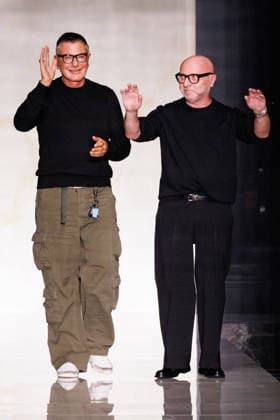 News - Dolce & Gabbana - Runway - Milan Fashion Week - Menswear Fall Winter 2026-2027 Stefano Gabbana and Domenico Dolce acknowledge the audience s applause during the Dolce &amp; Gabbana Men s Fall Winter 2026 2027 fashion show at Milan Fashion Week, January 17, 2026, in Milan, Italy. Photo: Cinzia Camela. Milan Metropol Italy Copyright: xCinziaxCamelax xLiveMediax LPN_2242170