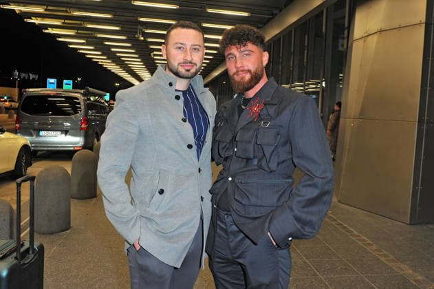 RTL Jungle Camp 2026 Umut and Ercan Tekin on the occasion of the departure of the candidates of the RTL program Ich bin ein Star holt mich hier raus to the Jungle Camp 2026 in Australia on 17 01 2026 at Frankfurt Main Airport 20260117MWI101621
