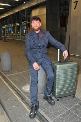 RTL Dschungelcamp 2026 Umut Tekin on the occasion of the departure of the candidates of the RTL program Ich bin ein Star holt mich hier raus to the Jungle Camp 2026 in Australia on 17 01 2026 at Frankfurt Main Airport 20260117MWI101635