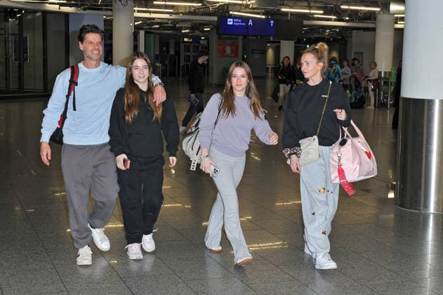 RTL Dschungelcamp 2026 Stephen , Katharina Katharina Wedemann , Amelie Sophie and Lilly Marleen Dürr on the occasion of the departure of the candidates of the RTL program Ich bin ein Star holt mich hier raus to the Jungle Camp 2026 in Australia on 17 01 2026 at Frankfurt Main Airport 20260117MWI101583