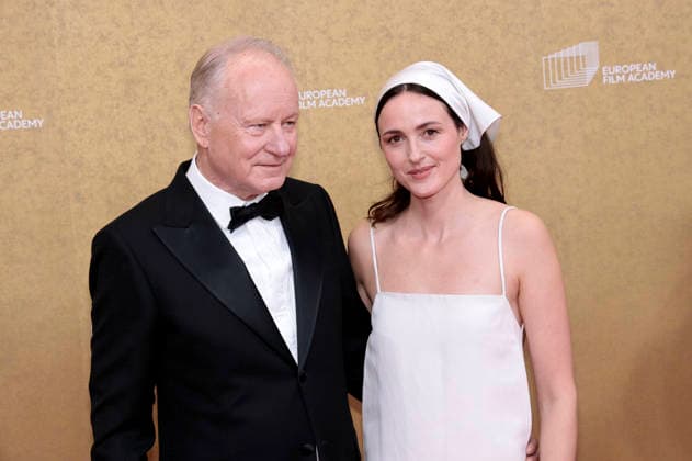 Stellan Skarsgard and Renate Reinsve at the presentation of the 38 European Film Awards 2026 at the Haus der Kulturen der Welt Berlin, 17 01 2026 Foto:xS.xGabschx xFuturexImagex efa_6153