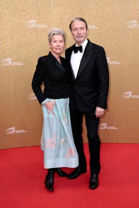 Mads Mikkelsen with wife Hanne Jacobsen at the presentation of the 38 European Film Awards 2026 at the Haus der Kulturen der Welt Berlin, 17 01 2026 Foto:xS.xGabschx xFuturexImagex efa_6162