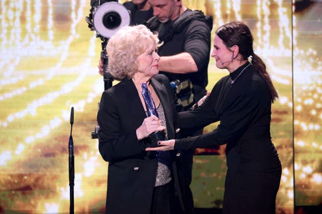 Liv Ullmann and Juliette Binoche at the presentation of the 38 European Film Awards 2026 at the Haus der Kulturen der Welt Berlin, 17 01 2026 Foto:xS.xGabschx xFuturexImagex efa_6194