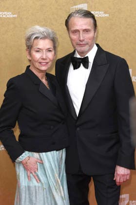 Hanne Jacobsen with husband Mads Mikkelsen at the presentation of the 38 European Film Awards 2026 at the Haus der Kulturen der Welt Berlin, 17 01 2026 Foto:xC.xNiehausx xFuturexImagex efa_6209