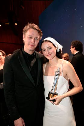 Halfdan Ullmann Tondel and Renate Reinsve at the presentation of the 38 European Film Awards 2026 at the Haus der Kulturen der Welt Berlin, 17 01 2026 Foto:xS.xGabschx xFuturexImagex efa_6336