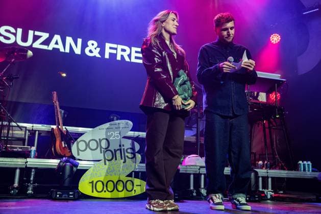 GRONINGEN Susan and Freek accept the 2026 Pop Prize on the final day of Eurosonic Noorderslag (ESNS). The prize is awarded annually to a band or artist who has made a significant impact on Dutch pop music in the past year. PAUL BERGEN ANP netherlands out - belgium out  Copyright: xx x547808370x originalFilename: 547808370.jpg