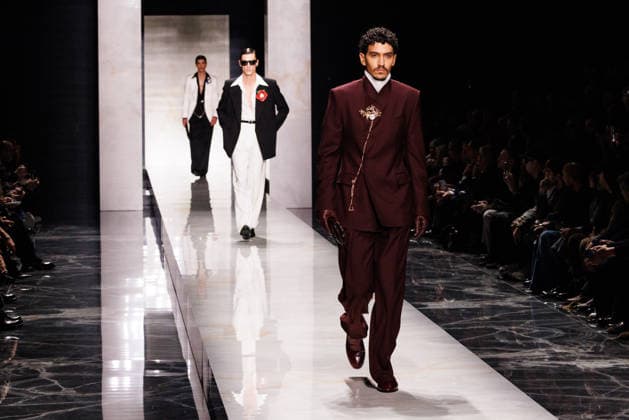 News - Dolce & Gabbana - Runway - Milan Fashion Week - Menswear Fall Winter 2026-2027 A model walks the runway during the Dolce &amp; Gabbana Fall Winter 2026 2027 menswear show at Milan Men s Fashion Week, on January 17, 2026, in Milan, Italy. Photo by Cinzia Camela. Milan Metropol Italy Copyright: xCinziaxCamelax xLiveMediax LPN_2243660
