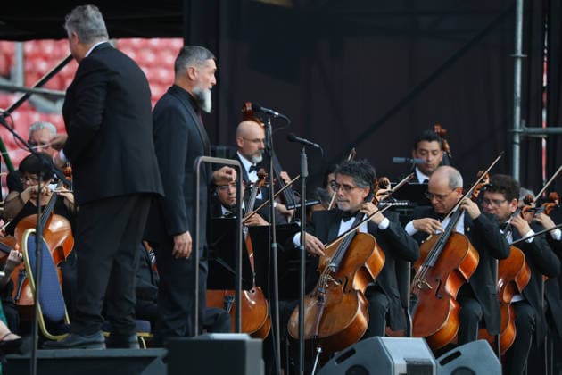 Santiago January 17, 2026 At the National Stadium, the National Symphony Orchestra of Chile and the Symphonic Choir of the University of Chile present the concert, Carmina Burana Jonnathan Oyarzun Aton Chile, Santiago Chile Aton Chile Aton 1118915  Copyright: JONNATHANxOYARZUN ATONxCHILE
