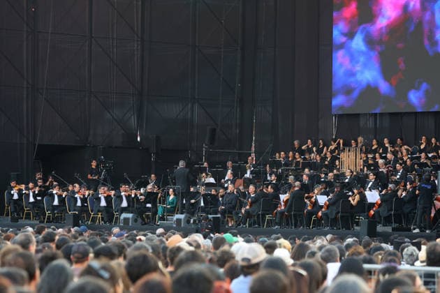 Santiago January 17, 2026 At the National Stadium, the National Symphony Orchestra of Chile and the Symphonic Choir of the University of Chile present the concert, Carmina Burana Jonnathan Oyarzun Aton Chile, Santiago Chile Aton 1118930  Copyright: JONNATHANxOYARZUN ATONxCHILE