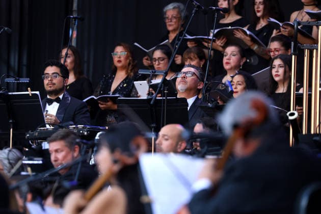Santiago January 17, 2026 At the National Stadium, the National Symphony Orchestra of Chile and the Symphonic Choir of the University of Chile present the concert, Carmina Burana Jonnathan Oyarzun Aton Chile, Santiago Chile Aton 1118935  Copyright: JONNATHANxOYARZUN ATONxCHILE
