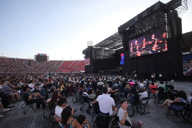 Santiago January 17, 2026 At the National Stadium, the National Symphony Orchestra of Chile and the Symphonic Choir of the University of Chile present the concert, Carmina Burana Jonnathan Oyarzun Aton Chile, Santiago Chile Aton Chile Aton 1118942  Copyright: JONNATHANxOYARZUN ATONxCHILE