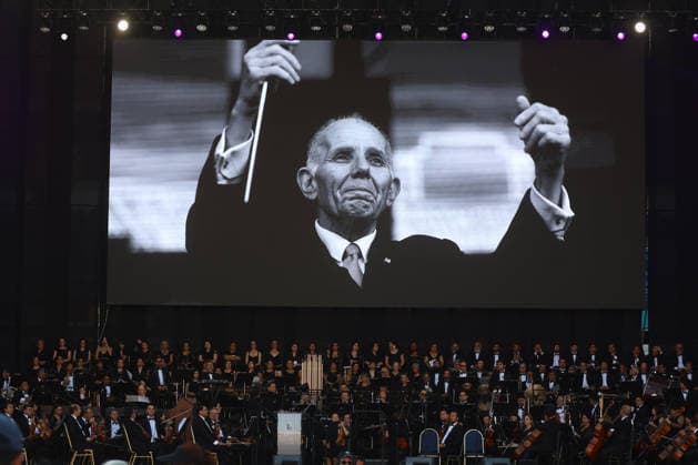 Santiago January 17, 2026 At the National Stadium, the National Symphony Orchestra of Chile and the Symphonic Choir of the University of Chile present the concert, Carmina Burana Jonnathan Oyarzun Aton Chile, Santiago Chile Aton Chile Aton 1118953  Copyright: JONNATHANxOYARZUN ATONxCHILE