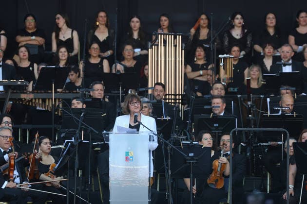 Santiago January 17, 2026 At the National Stadium, the National Symphony Orchestra of Chile and the Symphonic Choir of the University of Chile present the concert, Carmina Burana Jonnathan Oyarzun Aton Chile, Santiago Chile Aton 1118958  Copyright: JONNATHANxOYARZUN ATONxCHILE