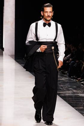 News - Dolce & Gabbana - Runway - Milan Fashion Week - Menswear Fall Winter 2026-2027 A model walks the runway during the Dolce &amp; Gabbana Fall Winter 2026 2027 menswear show at Milan Men s Fashion Week, on January 17, 2026, in Milan, Italy. Photo by Cinzia Camela. Milan Metropol Italy Copyright: xCinziaxCamelax xLiveMediax LPN_2243801