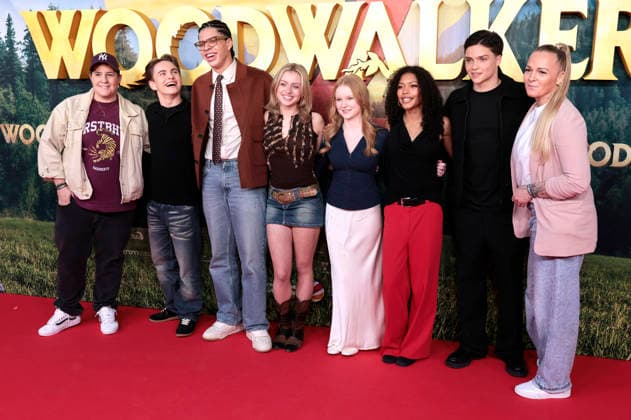 Emil Bloch, Johan von Ehrlich, Lara Amelie Rosa, Lilli Falk, Sophie Lelenta and Emile Cherif with team at the premiere of the movie Woodwalkers 2 at Cinedom Cologne, 17 01 2026 Foto:xR.xSchmiegeltx xFuturexImagex woodwalkers_6002