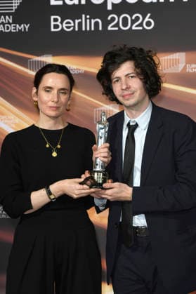 Sophie Mas and Ugo Bienvenu at the presentation of the 38 European Film Awards 2026 at the Haus der Kulturen der Welt Berlin, 17 01 2026 Foto:xC.xNiehausx xFuturexImagex efa_6250