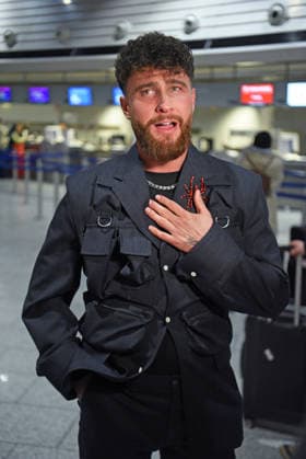 Umut Tekin Departure of the candidates of the RTL TV show ICH BIN EIN STAR, HOLT MICH HIER RAUS at Frankfurt Airport in Frankfurt am Main on 17 01 2026