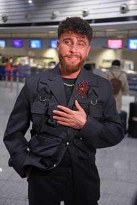 Umut Tekin Departure of the candidates of the RTL TV show ICH BIN EIN STAR, HOLT MICH HIER RAUS at Frankfurt Airport in Frankfurt am Main on 17 01 2026