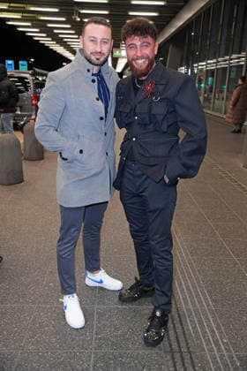 Umut Tekin with brother Ercan Tekin Departure of the candidates of the RTL TV show ICH BIN EIN STAR, HOLT MICH HIER RAUS at Frankfurt Airport in Frankfurt am Main on 17 01 2026