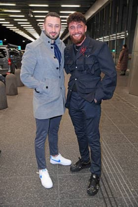 Umut Tekin with brother Ercan Tekin Departure of the candidates of the RTL TV show ICH BIN EIN STAR, HOLT MICH HIER RAUS at Frankfurt Airport in Frankfurt am Main on 17 01 2026