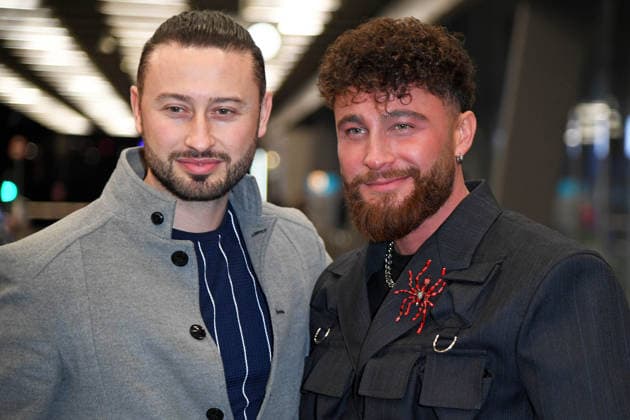 Umut Tekin with brother Ercan Tekin Departure of the candidates of the RTL TV show ICH BIN EIN STAR, HOLT MICH HIER RAUS at Frankfurt Airport in Frankfurt am Main on 17 01 2026
