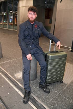 Umut Tekin Departure of the candidates of the RTL TV show ICH BIN EIN STAR, HOLT MICH HIER RAUS at Frankfurt Airport in Frankfurt am Main on 17 01 2026