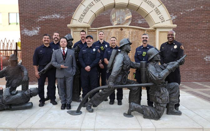 17 January 2026 - Los Angeles, California -Carlos Ramirez, Firemen from Hollywood Division. The Brave and the Rescued Honoring LA Fire Department First Responders held at The LA City Fire Museum l in Los Angeles. Los Angeles USA - ZUMAa123 20260117_zaa_a123_092 Copyright: xADx