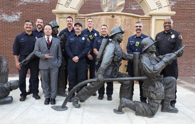 17 January 2026 - Los Angeles, California -Carlos Ramirez, Firemen from Hollywood Division. The Brave and the Rescued Honoring LA Fire Department First Responders held at The LA City Fire Museum l in Los Angeles. Los Angeles USA - ZUMAa123 20260117_zaa_a123_144 Copyright: xADx