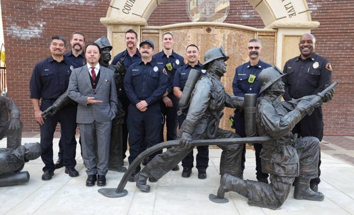 17 January 2026 - Los Angeles, California -Carlos Ramirez, Firemen from Hollywood Division. The Brave and the Rescued Honoring LA Fire Department First Responders held at The LA City Fire Museum l in Los Angeles. Los Angeles USA - ZUMAa123 20260117_zaa_a123_158 Copyright: xADx