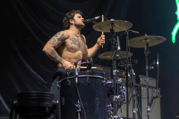 Soft Play perform at Co-Op Live Drummer Isaac Holman of UK Rock band Soft Play (formerly known as Slaves) performs at Co-Op Live, Manchester, 17th January 2026, Credit:Mike Gray Avalon  Copyright: xMikexGrayx xAvalonx 1066927299