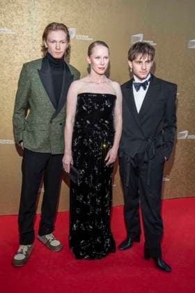 abb Filip Schnack, Susanne Wuest and Florian Geißelmann Geisselmann as guests on the red carpet at the gala for the European Film Awards 2026 European Film Awards 2026 at the Haus der Kulturen der Welt on 17 01 2026 in Berlin Berlin Germany