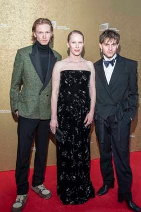 abb Filip Schnack, Susanne Wuest and Florian Geißelmann Geisselmann as guests on the red carpet at the gala for the European Film Awards 2026 European Film Awards 2026 at the Haus der Kulturen der Welt on 17 01 2026 in Berlin Berlin Germany