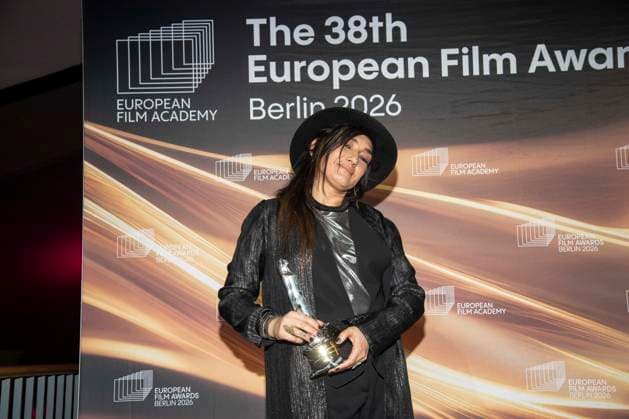 abb Nadia Acimi winner of the film award as a guest on the red carpet at the gala of the European Film Awards 2026 European Film Awards 2026 at the Haus der Kulturen der Welt on 17 01 2026 in Berlin Berlin Germany