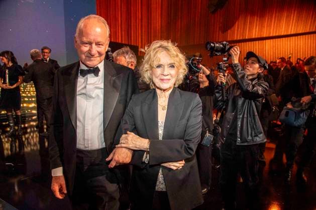 abb Stellan Skarsgard and Liv Ullmann European as guests on the red carpet at the gala of the European Film Awards 2026 European Film Awards 2026 at Haus der Kulturen der Welt on 17 01 2026 in Berlin Berlin Germany
