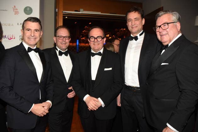 Eric Beisswenger CSU MdL Manuel Pretzl CSU City Councillor Clemens Baumgaertner CSU Municipal Councillor a D Mayor Candidate Georg Eisenreich CSU Justice Minister Josef Schmid CSU MdL Organizers Munich 17 01 2026 Paulaner am Nockherberg Muenchner Gschichten CSU Schwarzweiss Ball Photo Munich