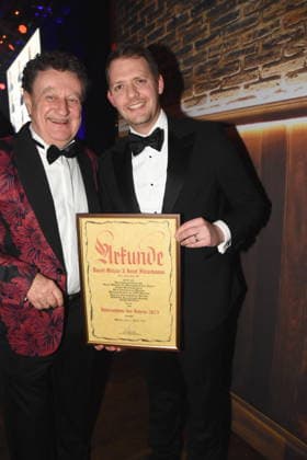 Prof Dr Wolfgang Heckl Deutsches Museum Director General a D Entrepreneur of the Year Daniel Metzler and Josef Fleischmann, Absent Isar Aerospace Munich 17 01 2026 Paulaner am Nockherberg Muenchner Gschichten CSU Schwarzweiss Ball Foto Muenchen