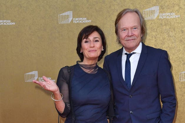 Toni Servillo with husband Jan Kerhart at the EUROPEAN FILM AWARDS 2026 ceremony in Berlin on 17 01 2026