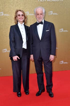 Toni Servillo and wife Manuela Lamanna at the EUROPEAN FILM AWARDS 2026 ceremony in Berlin on 17 01 2026