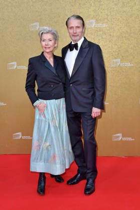 Hanne Jacobsen with husband Mads Mikkelsen at the EUROPEAN FILM AWARDS 2026 ceremony in Berlin on 17 01 2026
