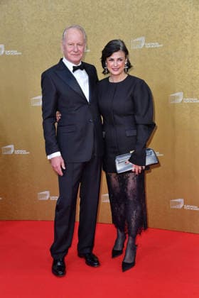 Stellan Skarsgard with wife Megan Everett Skarsgard at the EUROPEAN FILM AWARDS 2026 ceremony in Berlin on 17 01 2026