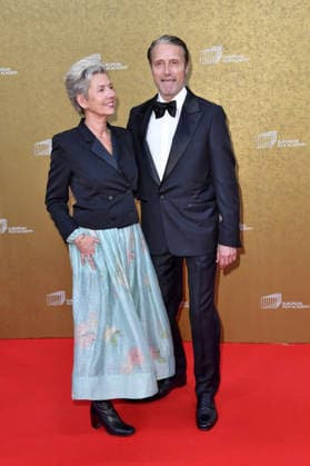 Hanne Jacobsen with husband Mads Mikkelsen at the EUROPEAN FILM AWARDS 2026 ceremony in Berlin on 17 01 2026