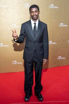 abb Akinola Davies Jr on the red carpet at the European Film Awards 2026 European Film Awards 2026 Gala at Haus der Kulturen der Welt on 17 01 2026 in Berlin Berlin Germany