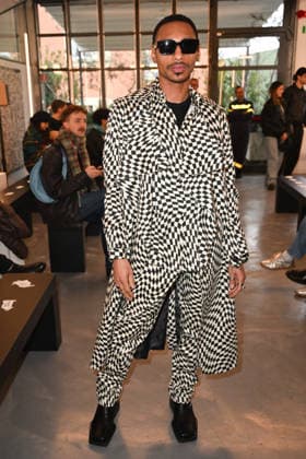 Milan, Milan Men s Fashion Week: Fall Winter 2026 - Men s Fashion, Fall Winter 2026 - Simon Cracker show. Front row: Durand Bernarr  Copyright: xSimonaxChiocciax xipa-agency.netx xFotosickix IPA_Agency_IPA70241185