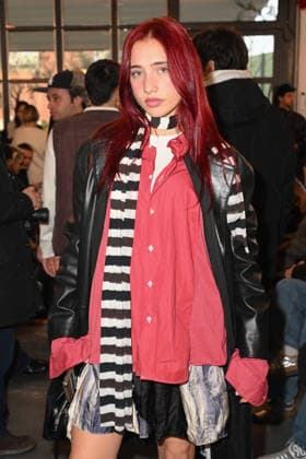 Milan, Milan Men s Fashion Week: Fall Winter 2026 - Men s Fashion, Fall Winter 2026 - Simon Cracker show. Front row: Giorgia Castagna  Copyright: xSimonaxChiocciax xipa-agency.netx xFotosickix IPA_Agency_IPA70241253