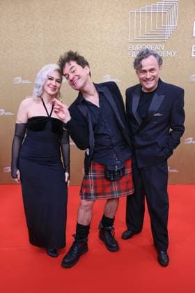 European Film Awards 2026 Red Carpet and Award Ceremony Dascha Dauenhauer, Mark Cousins, Robert Lehniger European Film Awards 2026, Haus der Kulturen der Welt, Berlin Date 17 01 2026 Copyright: xEventpressxKratschx